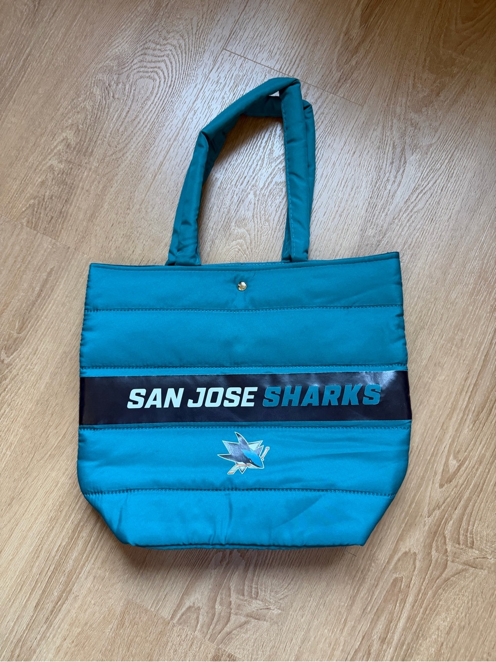 NHL San Jose Sharks Teal Quilted Tote